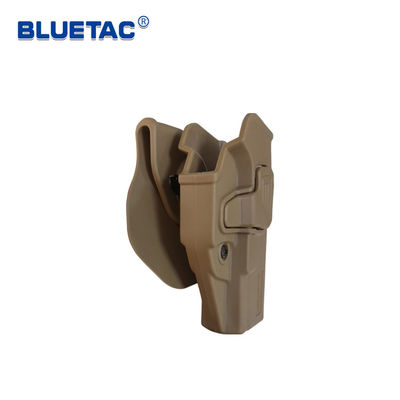 Tactical Polymer OWB Gun Holster Index Finger Release Outside The Waistband Gun Bag Tan Color